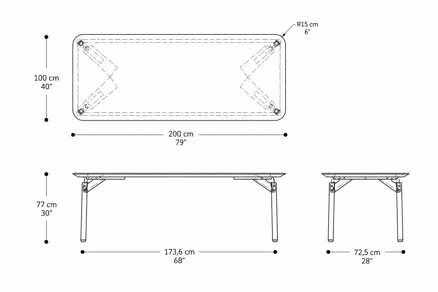 Imagen de las dimensiones principales del producto